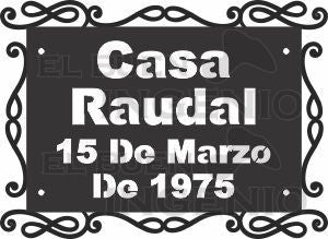 Numero Residencial Exterior 50cm x 35cm