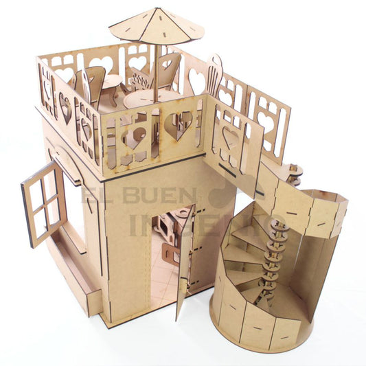 Set cocina completa para Barbie con Escalera y terraza