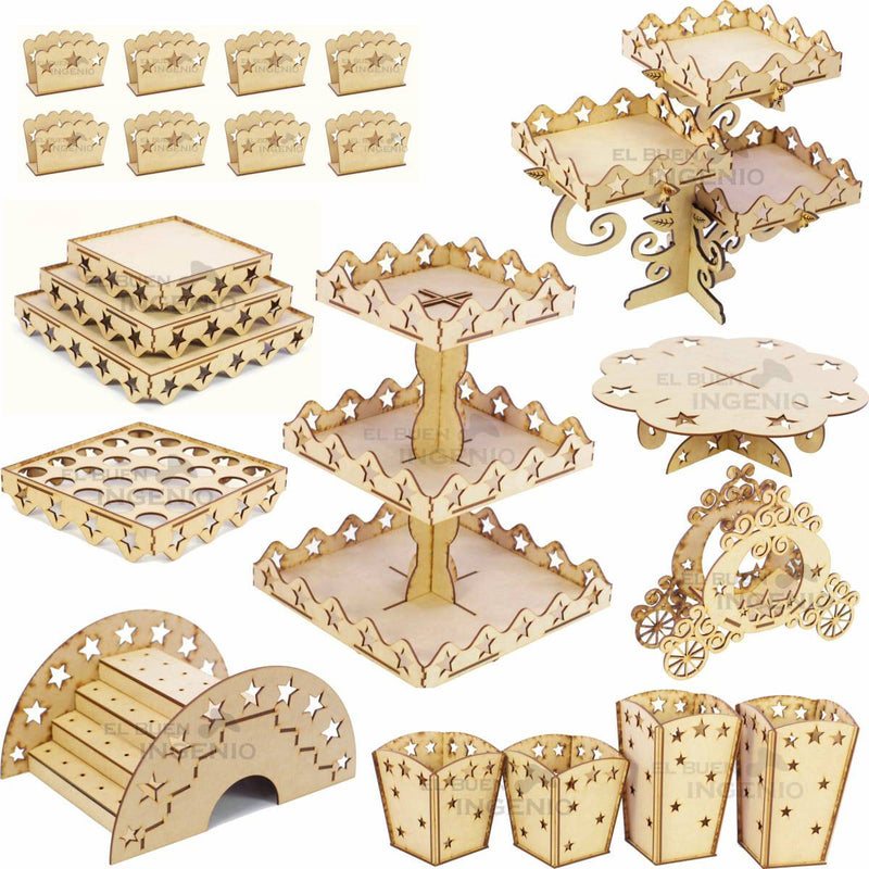 Mesa de dulces Estrellas con servilleteros