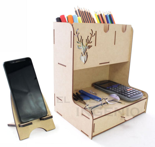 Organizador de escritorio con base para celular Conejo N5