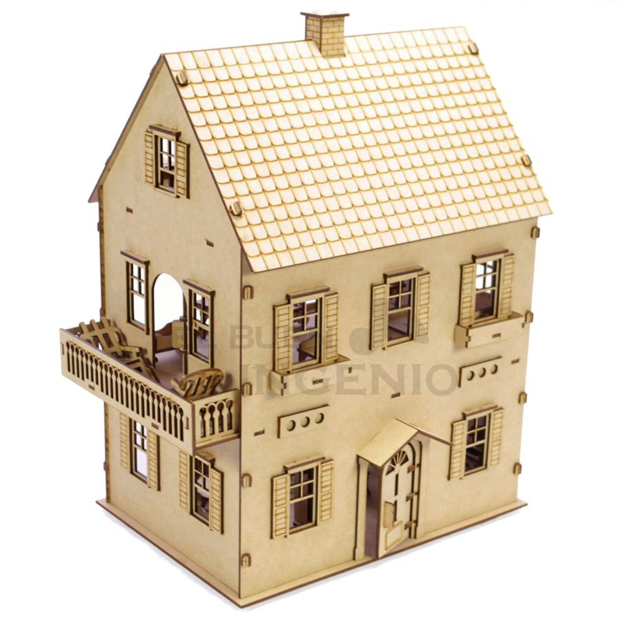 Casa de muñecas de madera
