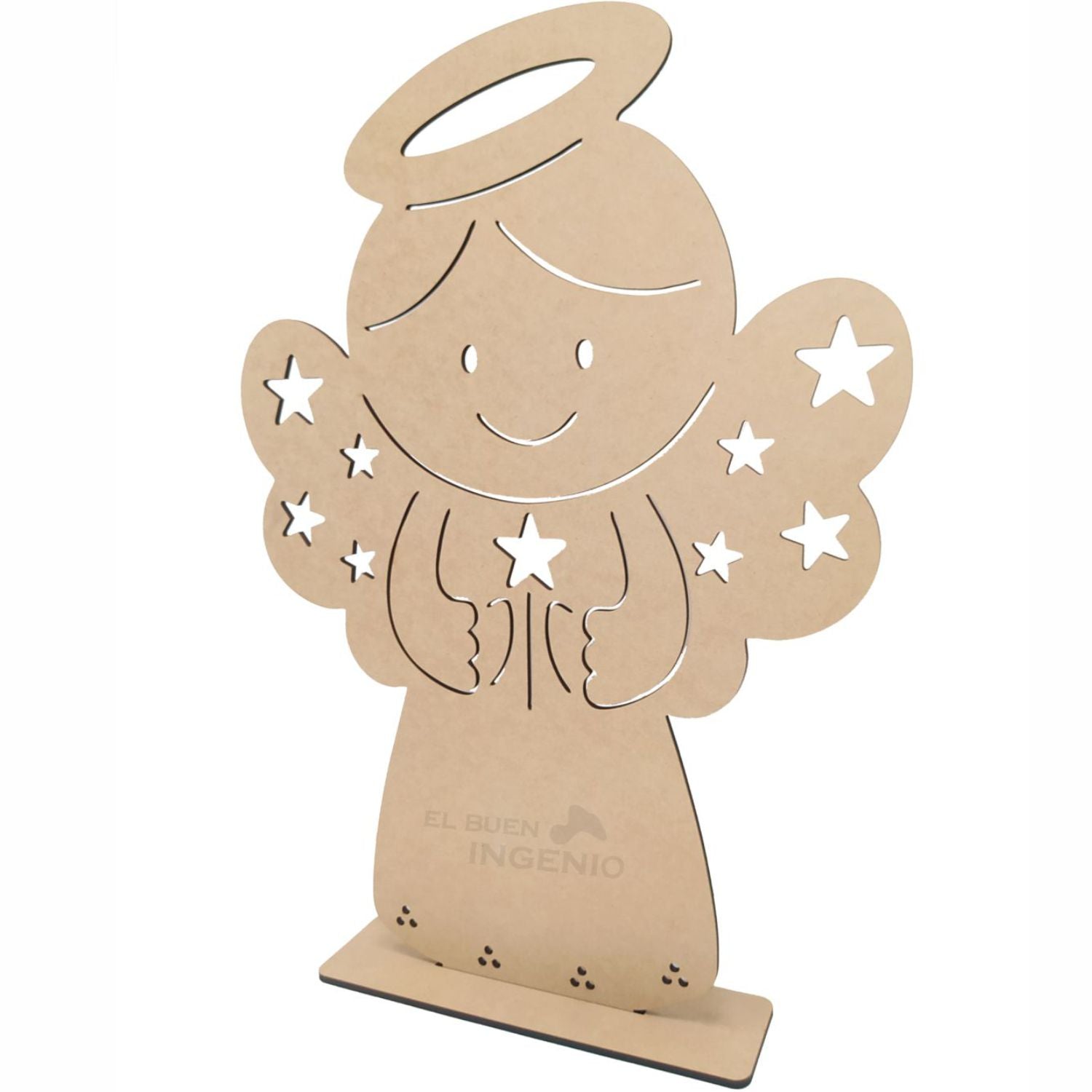 Adorno Centro de Mesa Angelito con Arbol Estrellas Bautizo Baby Shower