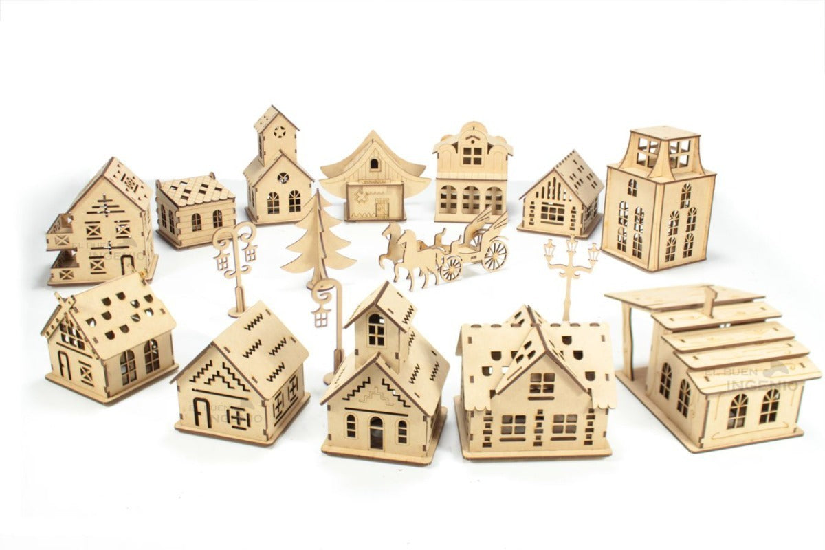 Hermosa Mini Villa Navideña Para Decorar En Navidad Villas G