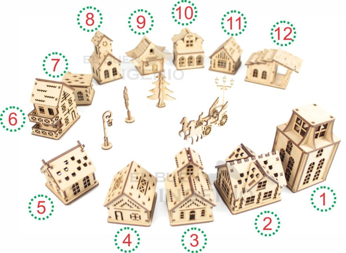 Hermosa Mini Villa Navideña Para Decorar En Navidad Villas