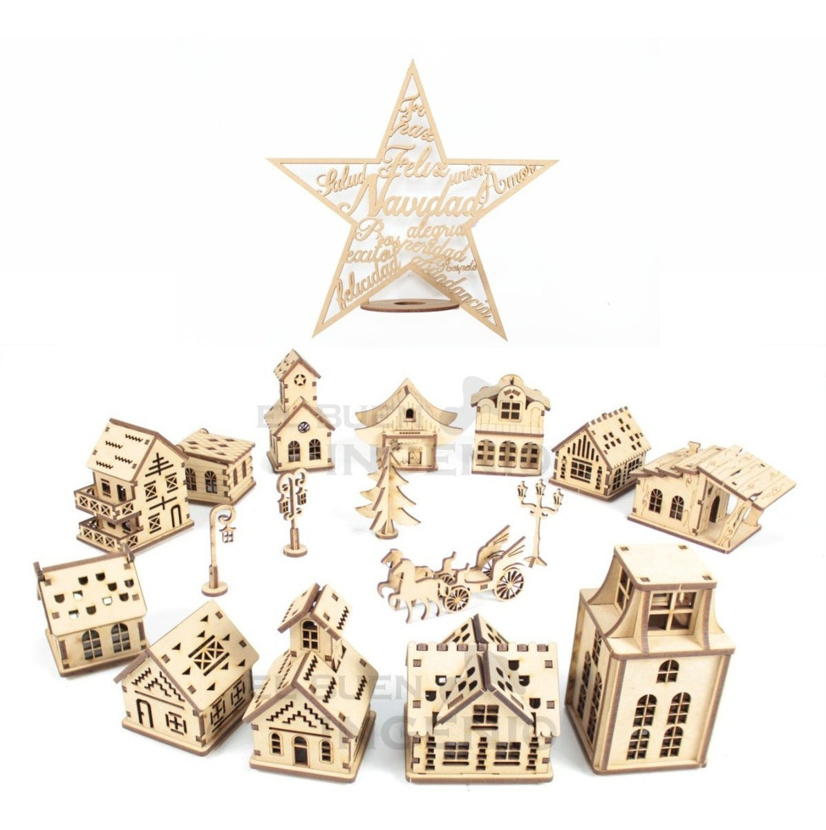 Hermosa Mini Villa Navideña Para Decorar En Navidad Villas