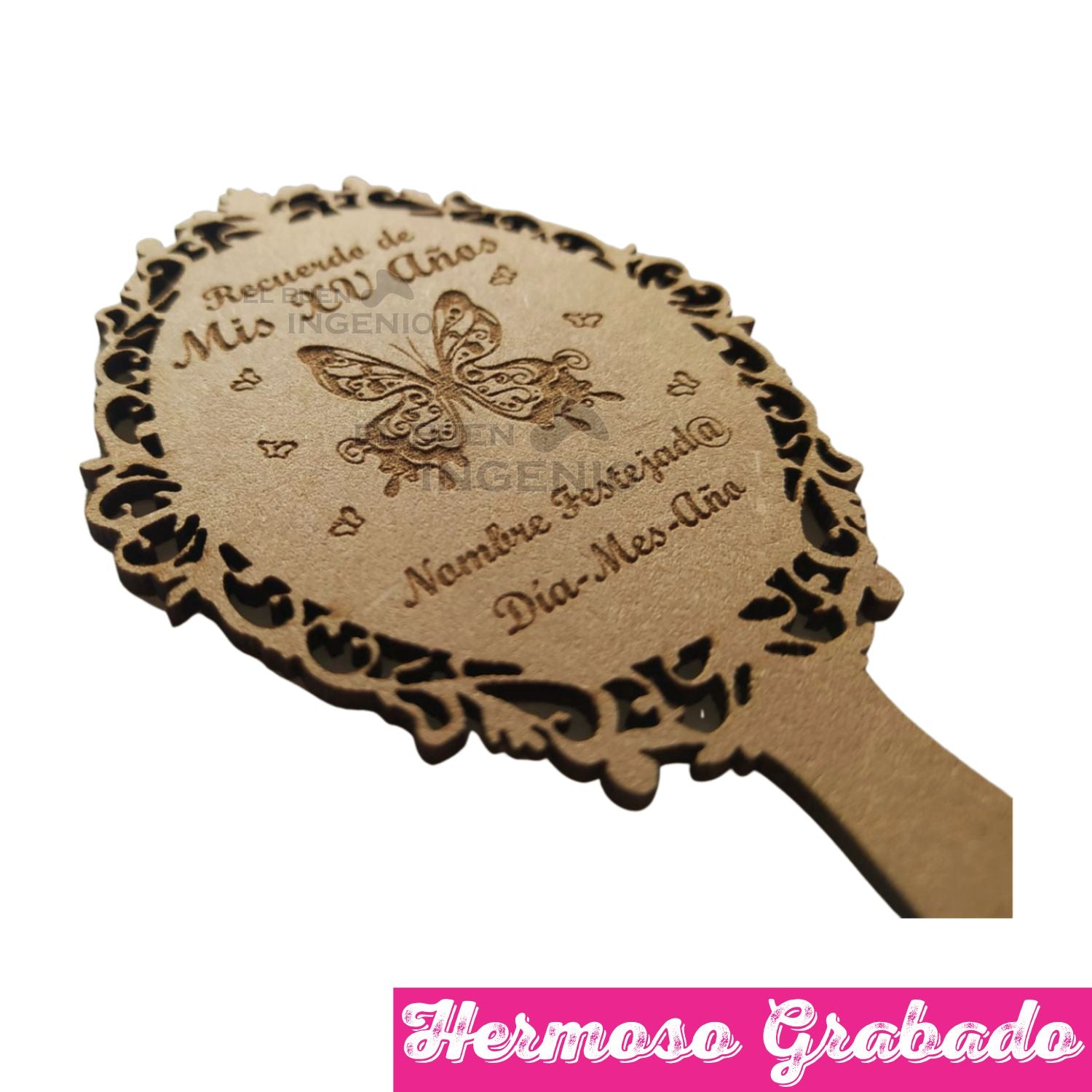 Recuerdo bautizo XV boda Espejo con Grabado
