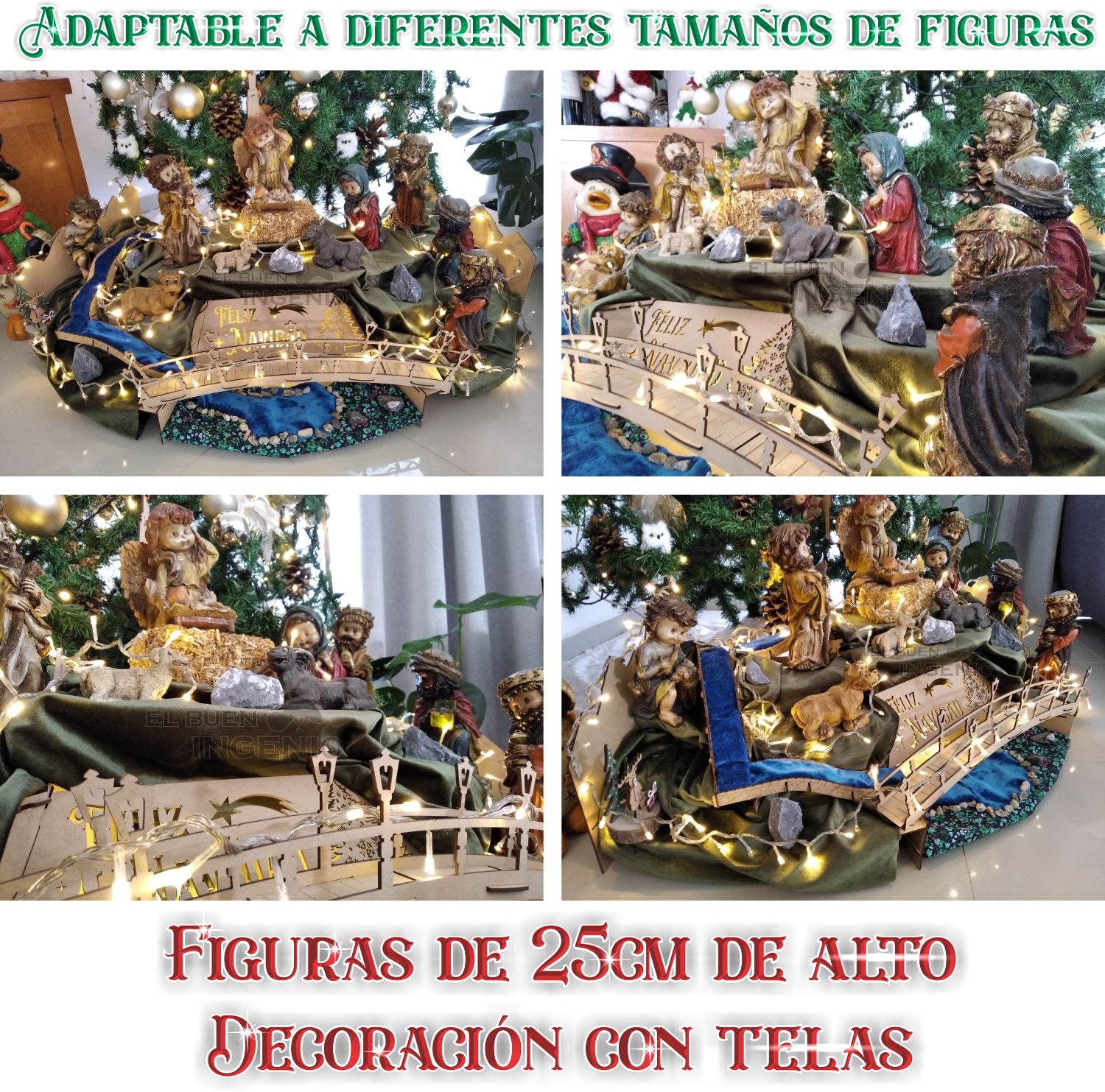 Base Nacimiento Tradicional Mexicano Navideño