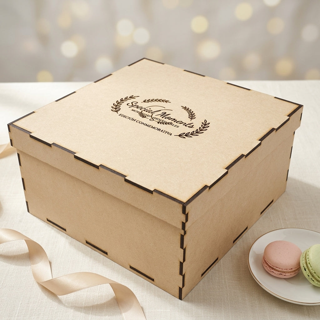 Caja premium con tapa madera manualidades fiesta regalos cualquier medidas personalizadas sobre medida