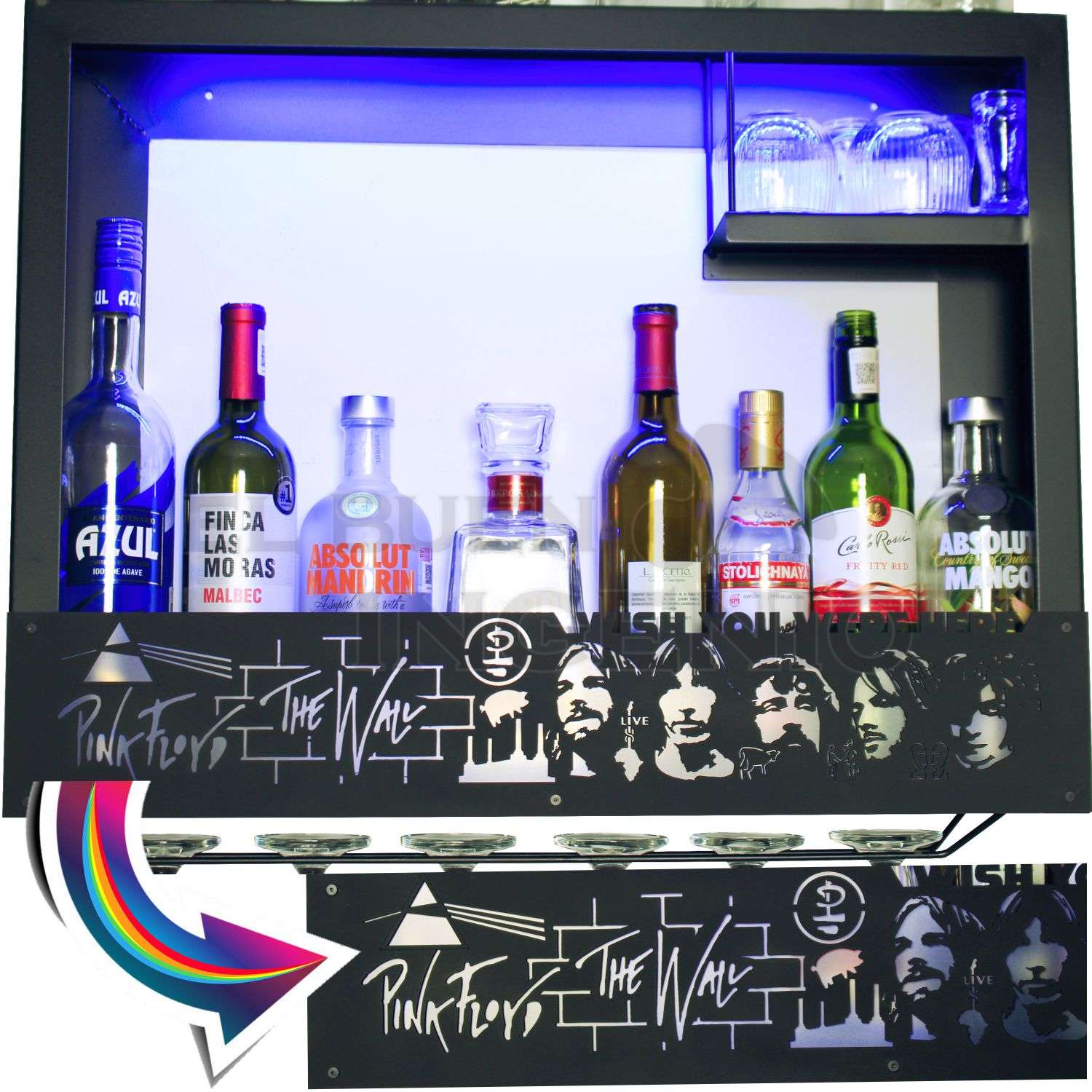 Bar Pink Floyd Cantina Cava Repisa Moderna Vino Roger Waters David Gilmour
