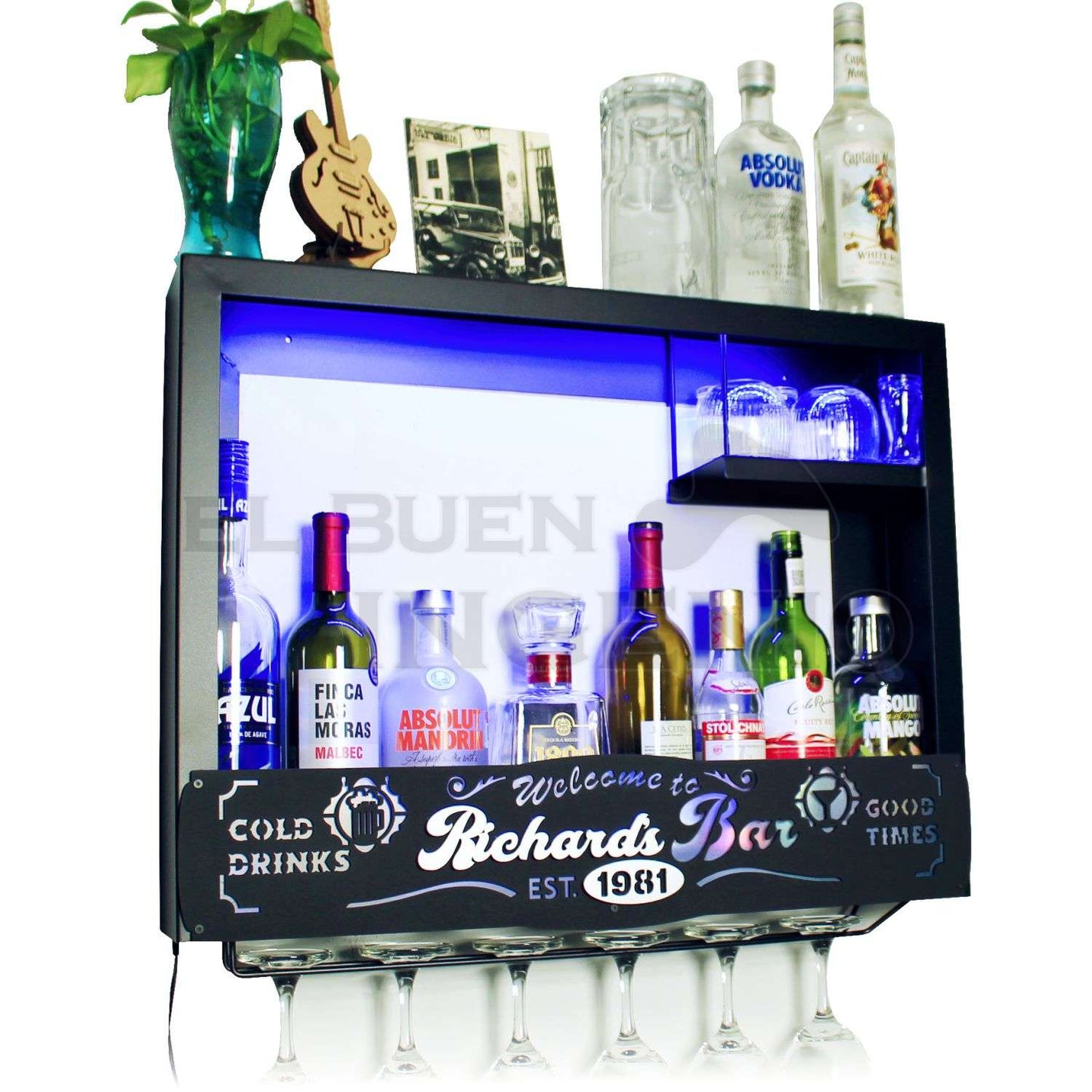 Bar Cava Cantina Moderna Leds Vinos Regalo Original Hombre Novio Personalizable
