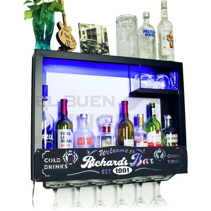 Bar Cava Cantina Moderna Leds Vinos Regalo Original Hombre Novio Personalizable