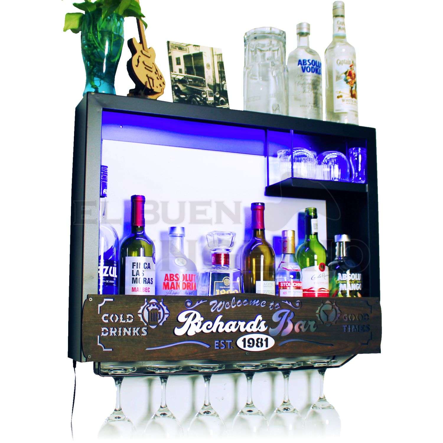 Bar Cava Cantina Moderna Leds Vinos Regalo Original Hombre Novio Personalizable