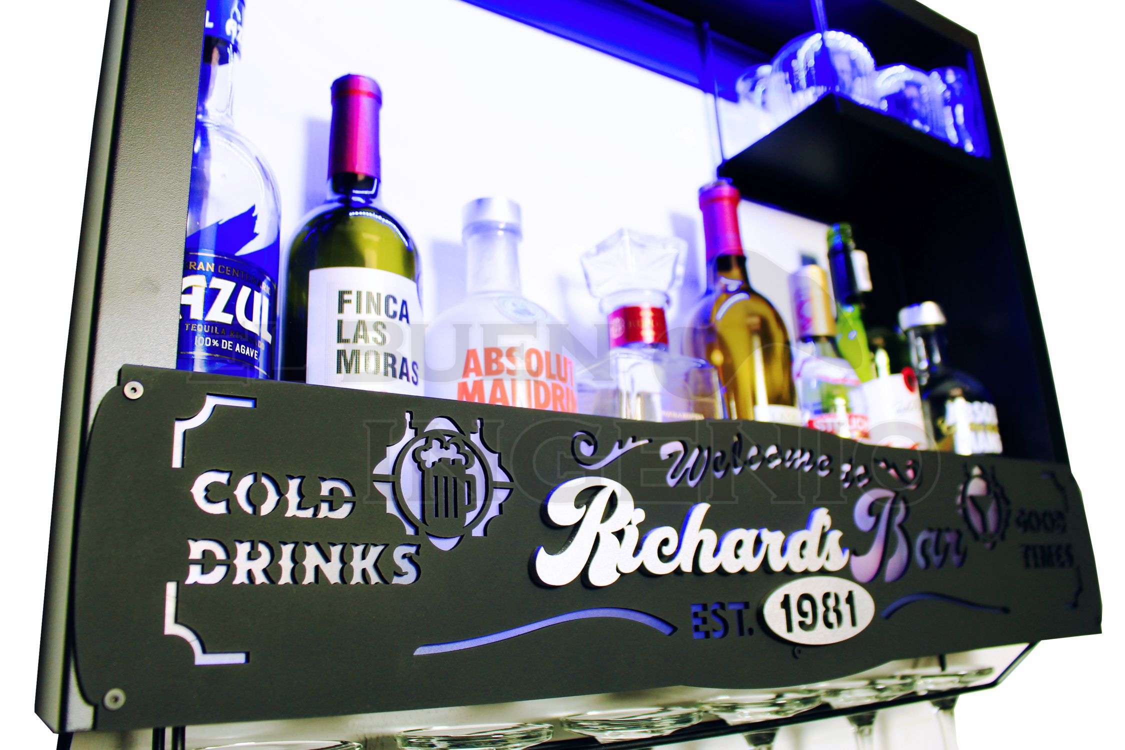 Bar Cava Cantina Moderna Leds Vinos Regalo Original Hombre Novio Personalizable