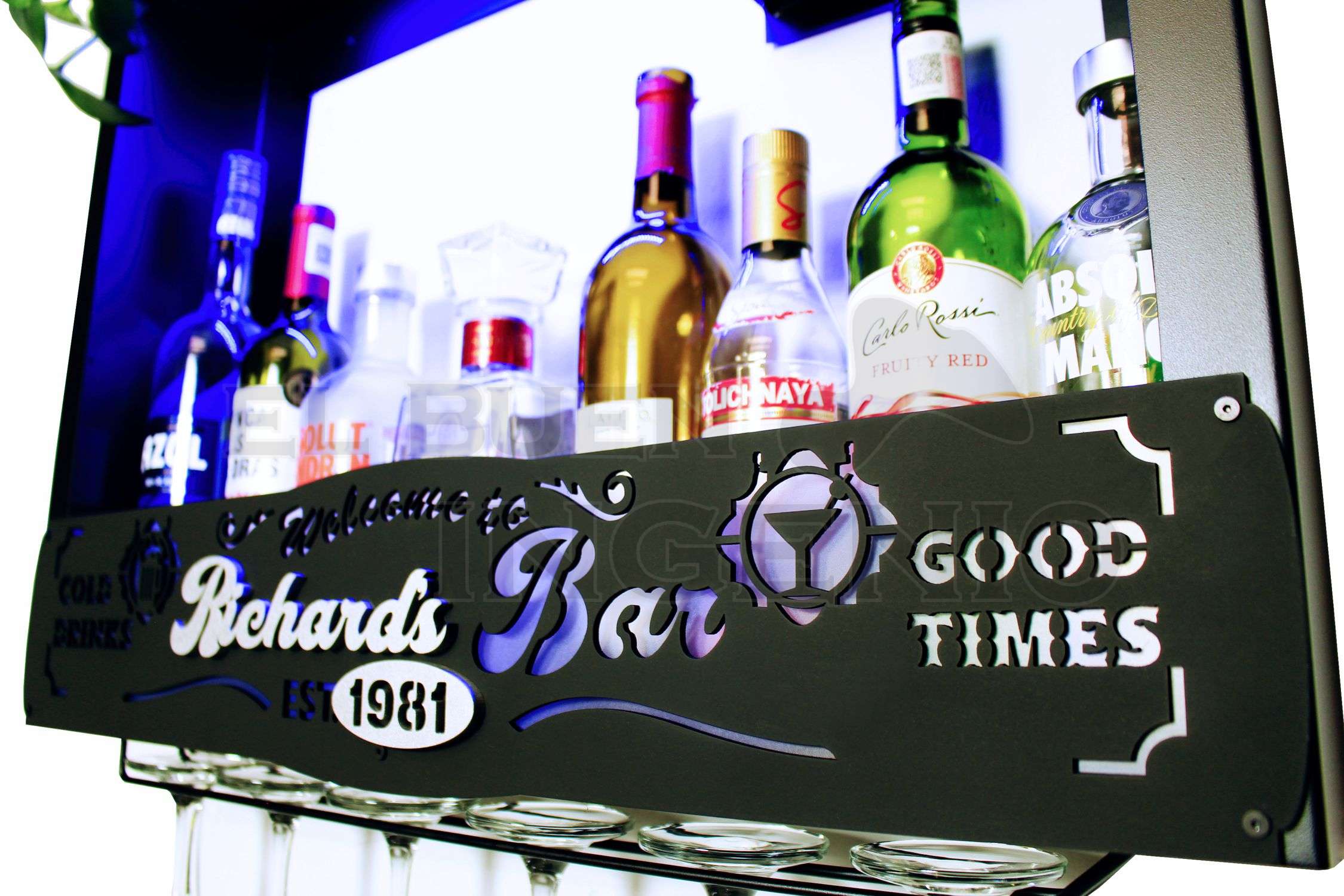 Bar Cava Cantina Moderna Leds Vinos Regalo Original Hombre Novio Personalizable