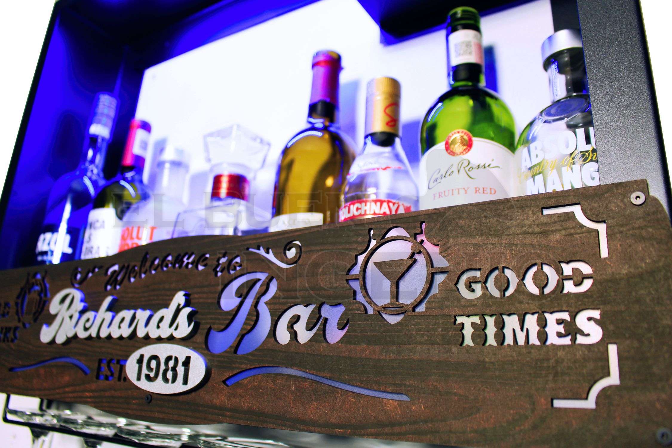 Bar Cava Cantina Moderna Leds Vinos Regalo Original Hombre Novio Personalizable