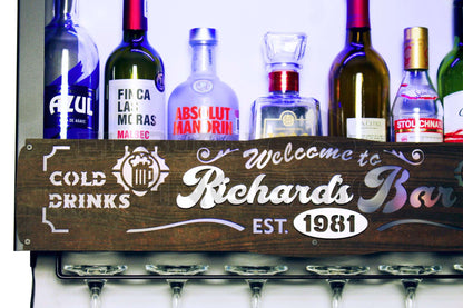 Bar Cava Cantina Moderna Leds Vinos Regalo Original Hombre Novio Personalizable