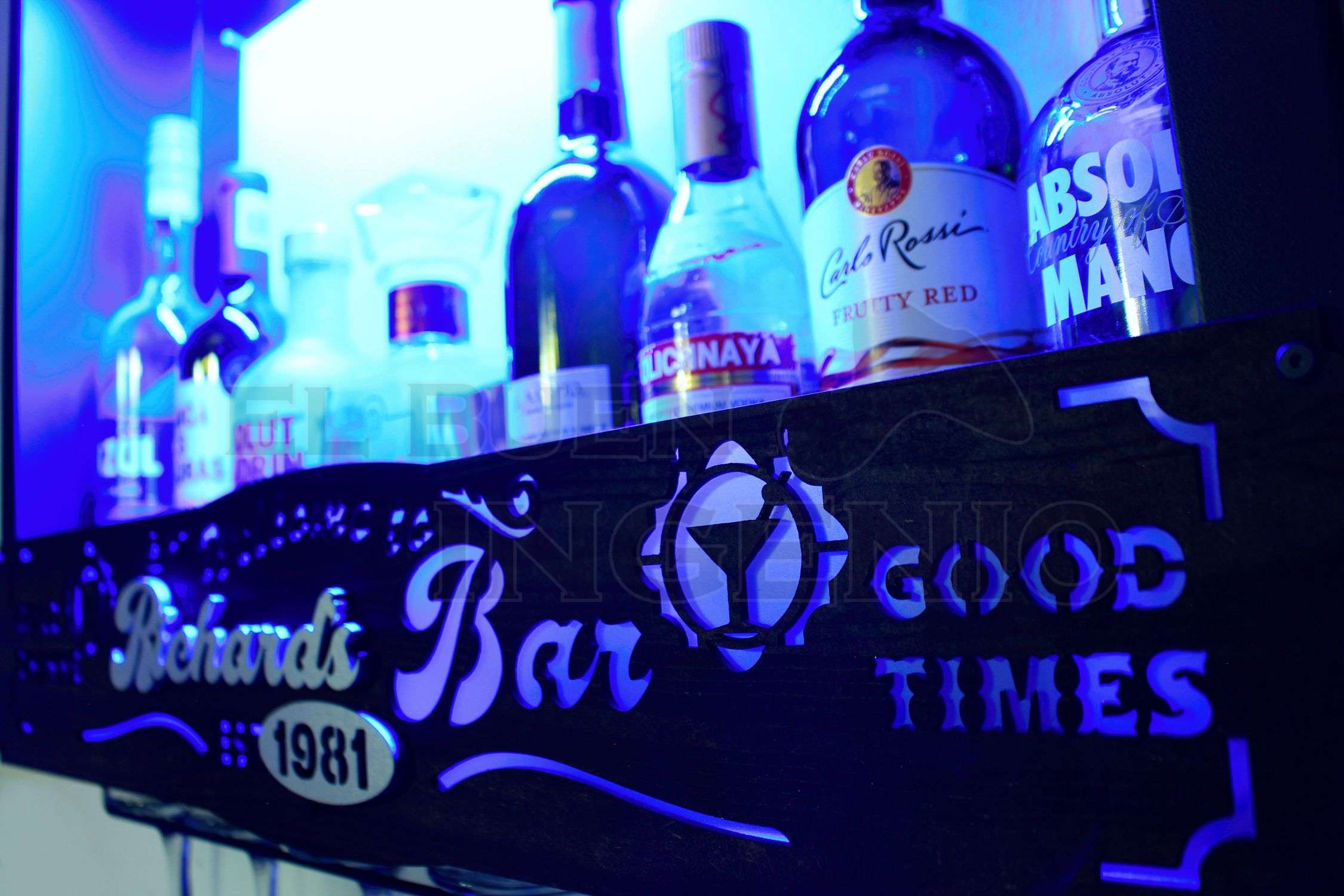 Bar Cava Cantina Moderna Leds Vinos Regalo Original Hombre Novio Personalizable