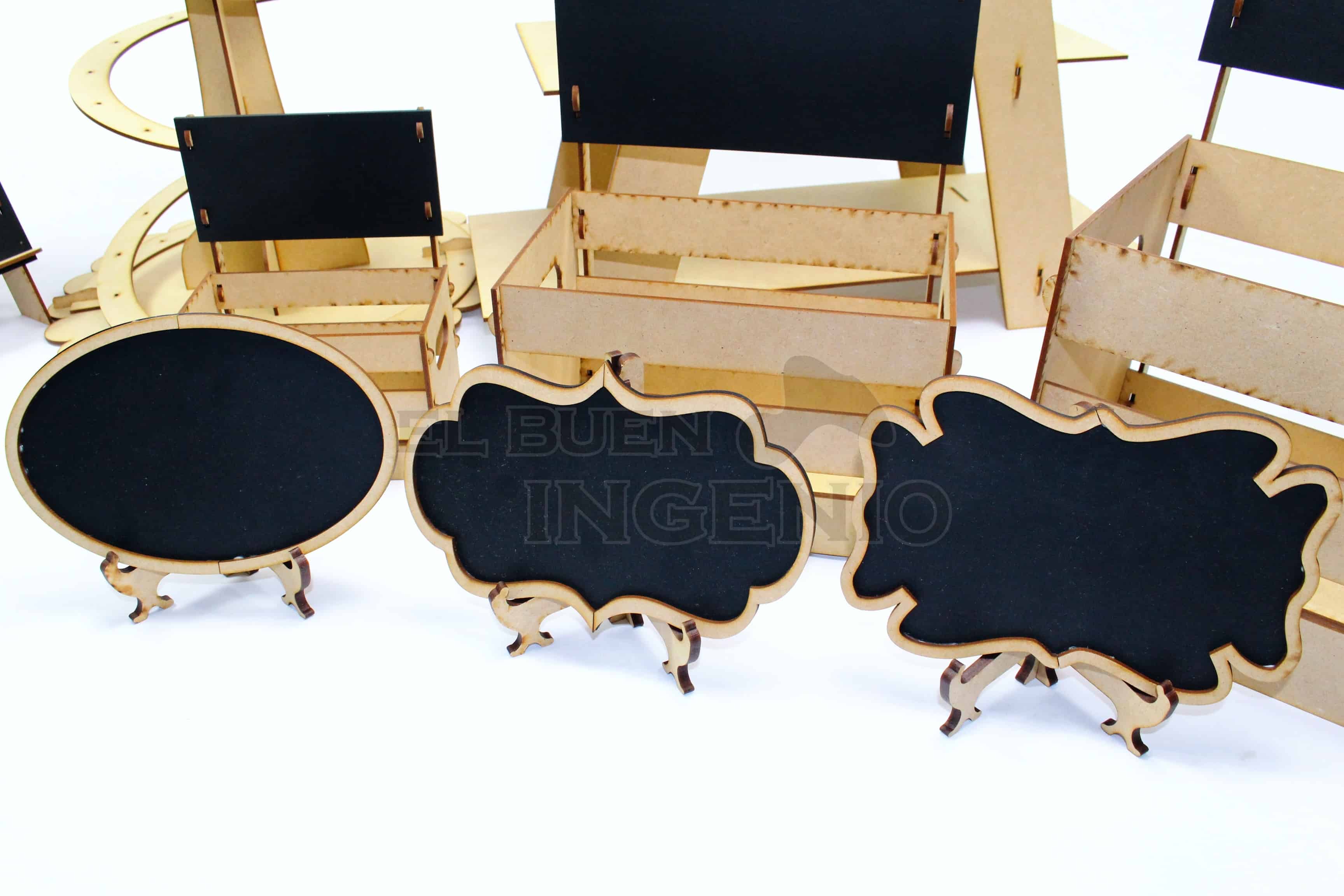 3 pizarrones pequeños para mesa de dulces