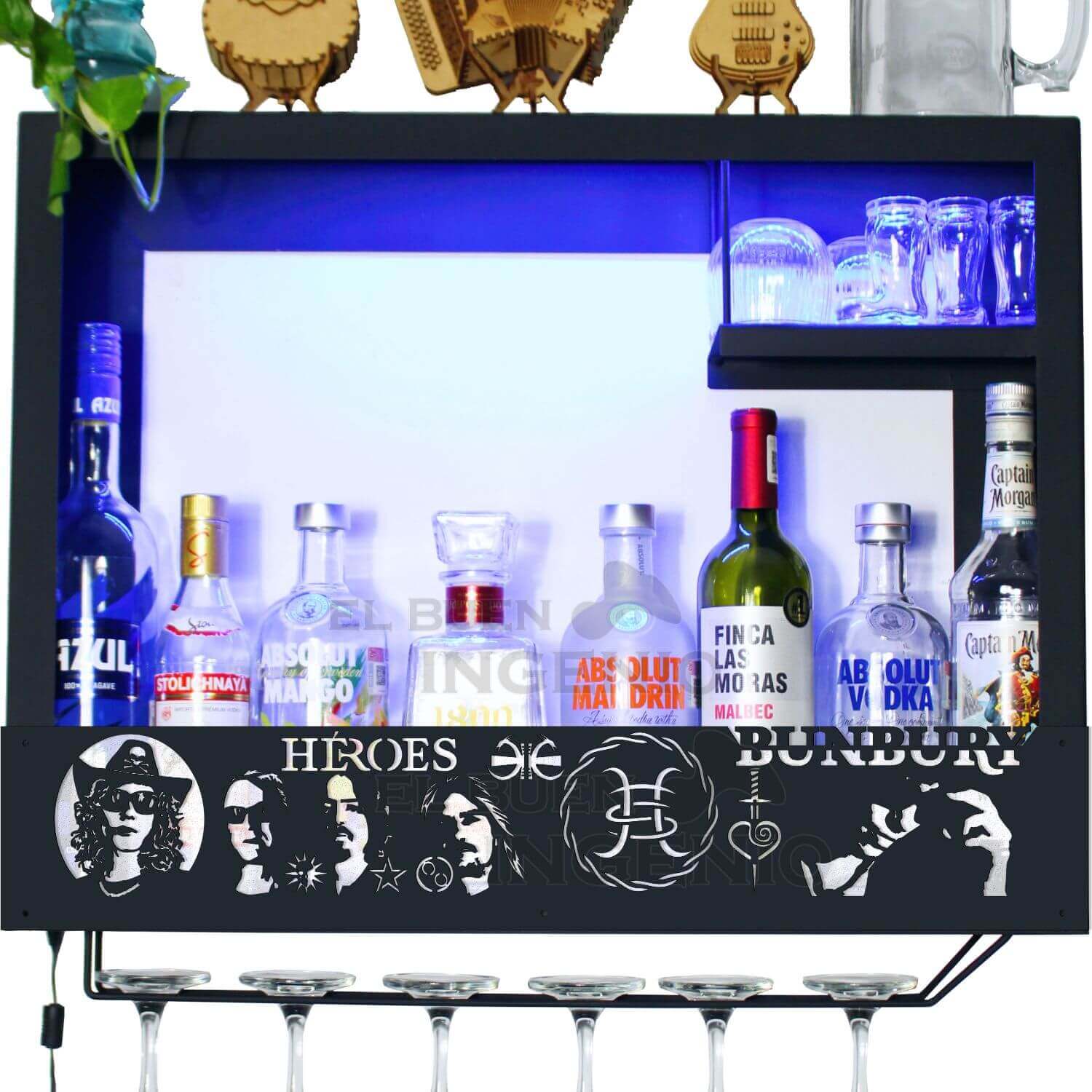 Cantina Heroes Del Silencio Bunbury Cantinera Moderna Led Bar Cava Porta Vinos Regalo Perfecto