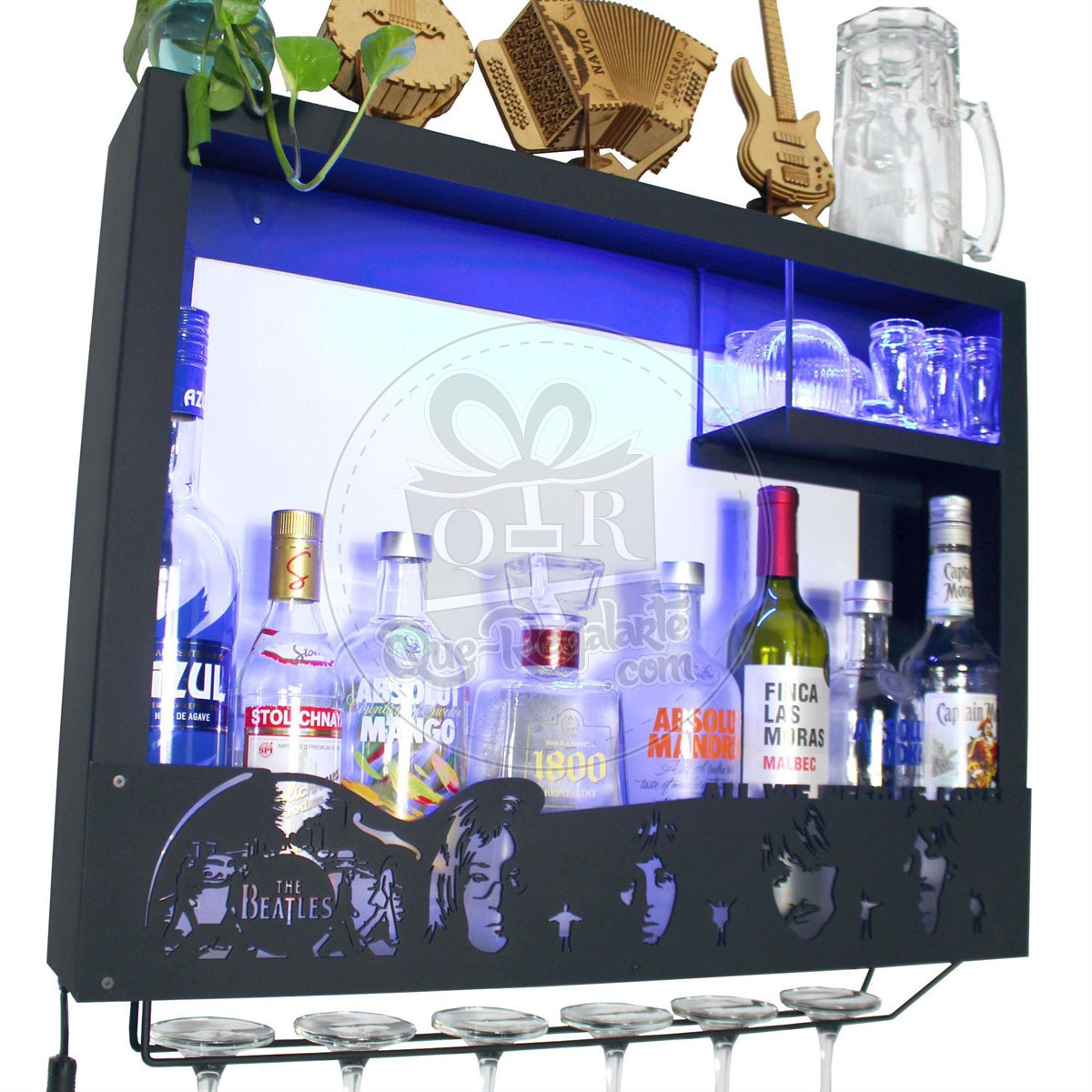 Cantina The Beatles cantinera moderna leds cava porta vinos regalo