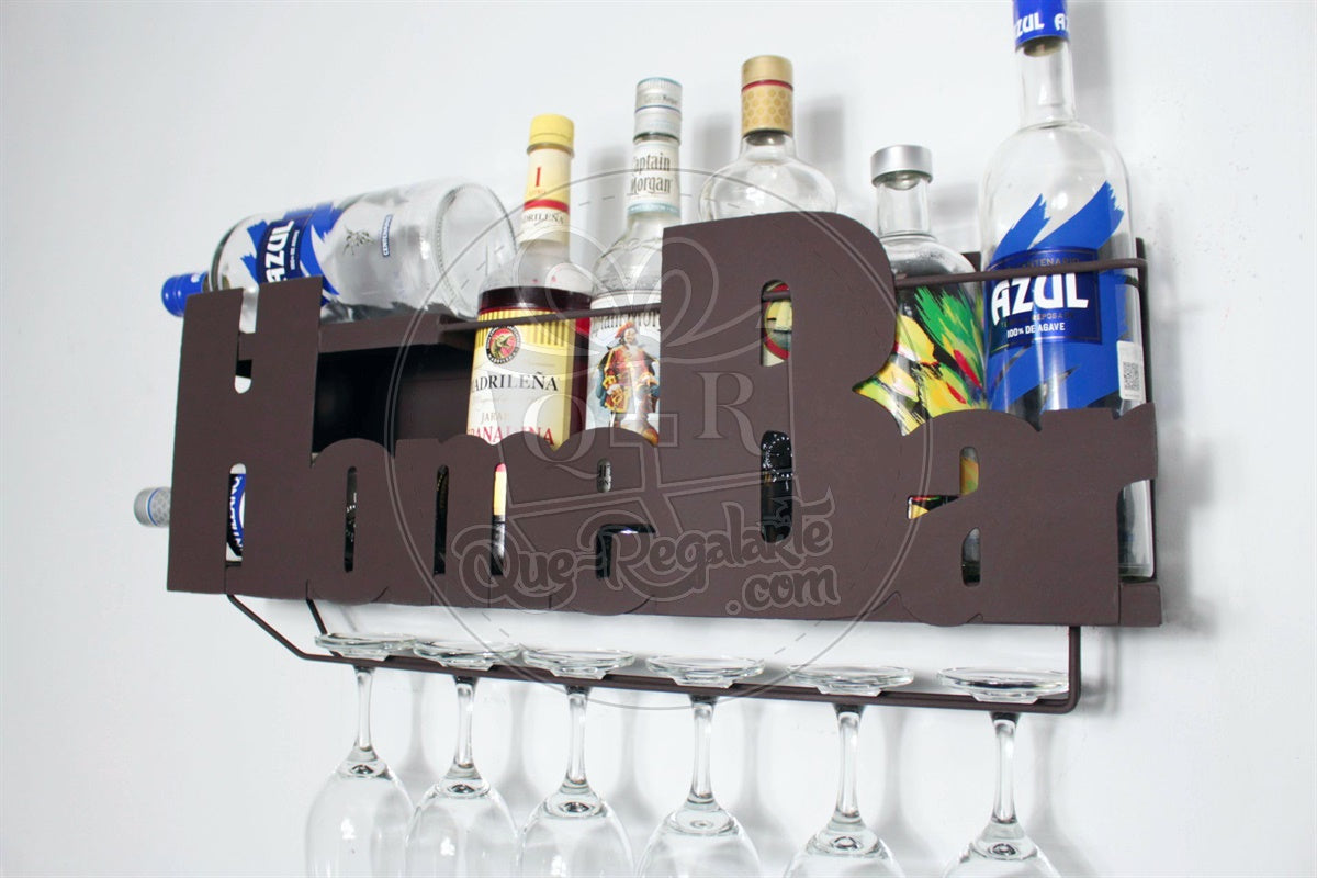 Mini Bar Cantina Moderna Repisa Vinos Regalo Novio Hombre Lr Negro