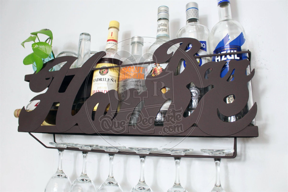 Mini Bar Cantina Moderna Repisa Vinos Regalo Novio Hombre Lc Chocolate