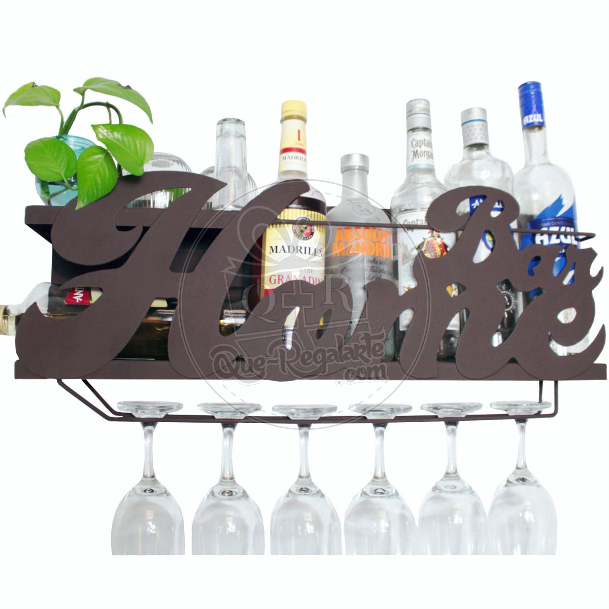 Mini Bar Cantina Moderna Repisa Vinos Regalo Novio Hombre Lc Chocolate