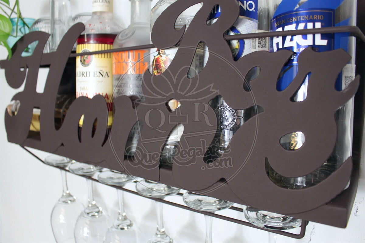 Mini Bar Cantina Moderna Repisa Vinos Regalo Novio Hombre Lc Chocolate