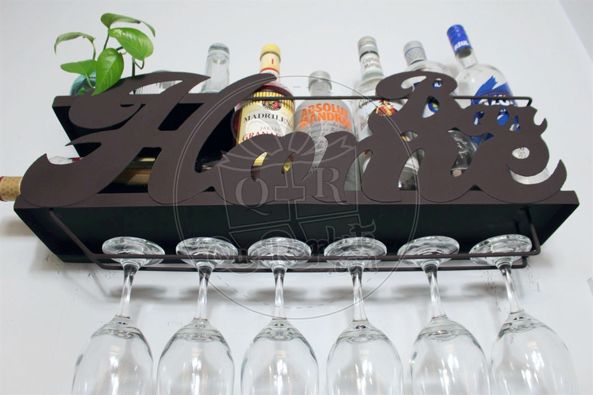 Mini Bar Cantina Moderna Repisa Vinos Regalo Novio Hombre Lc Chocolate