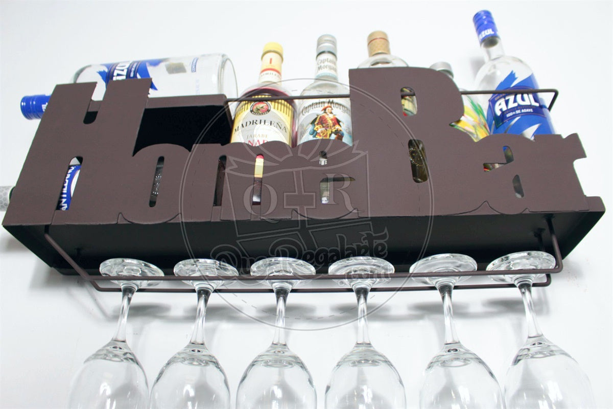 Mini Bar Cantina Moderna Repisa Vinos Regalo Novio Hombre Lr Negro