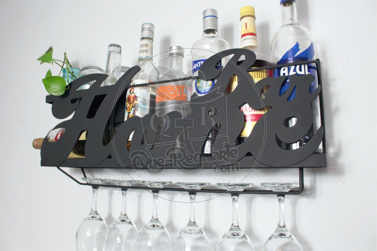 Mini Bar Cantina Moderna Repisa Vinos Regalo Novio Hombre Lc Chocolate