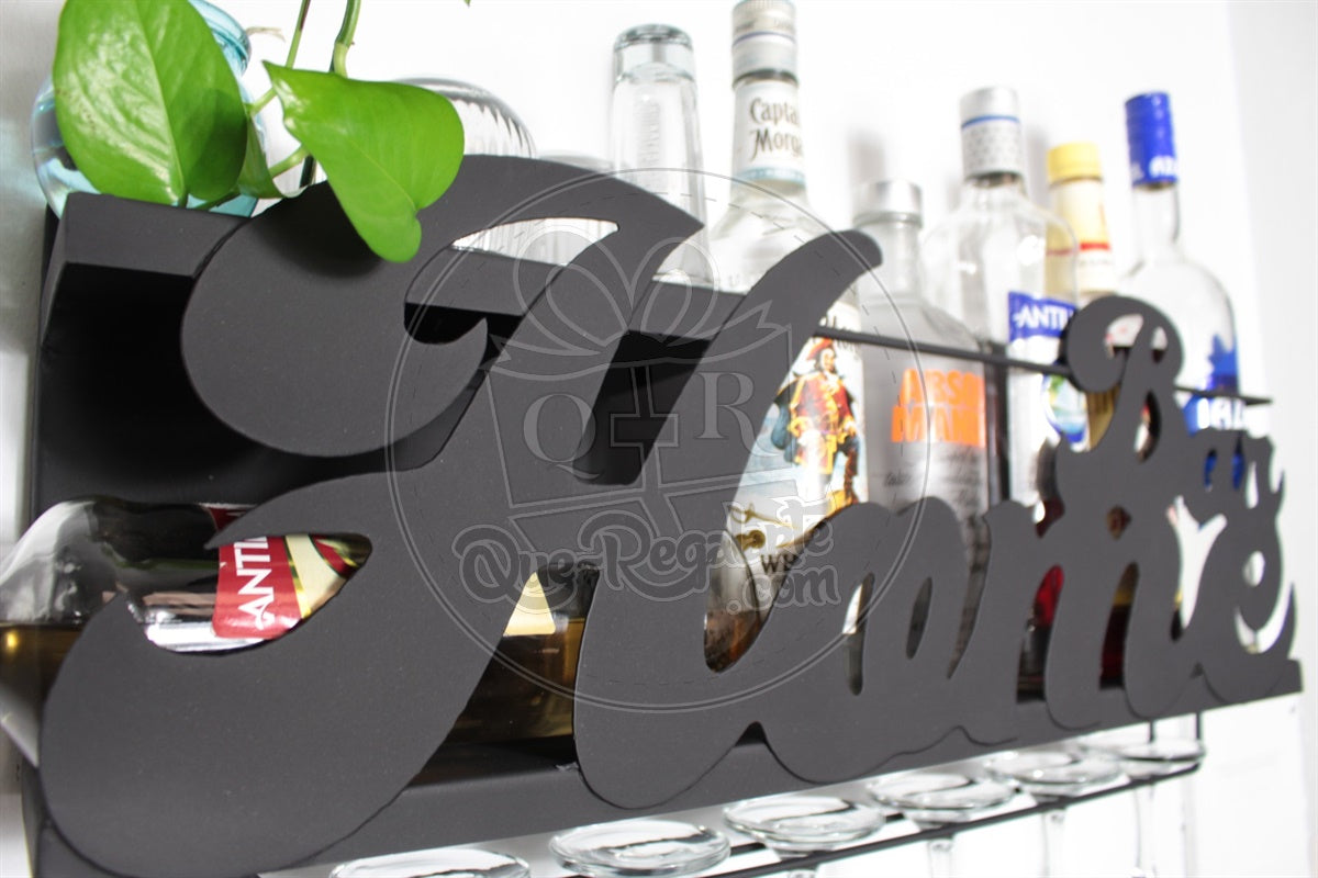 Mini Bar Cantina Moderna Repisa Vinos Regalo Novio Hombre Lc Chocolate