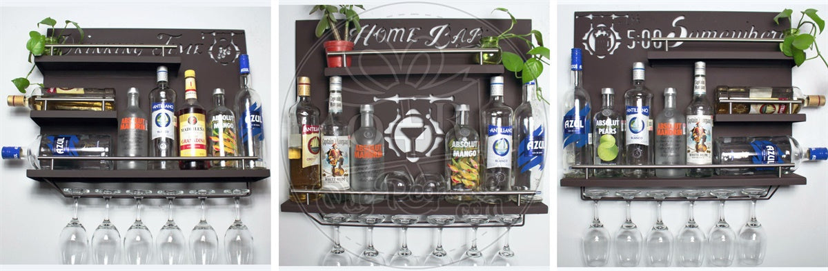 Cantina Led Bar Iluminacion Multicolor Cantinera Kit Tres Piezas Iluminadas