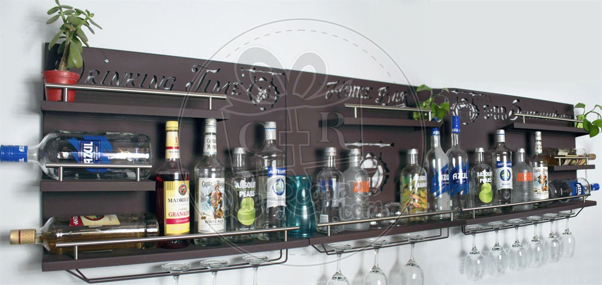 Cantina Led Bar Iluminacion Multicolor Cantinera Kit Tres Piezas Iluminadas