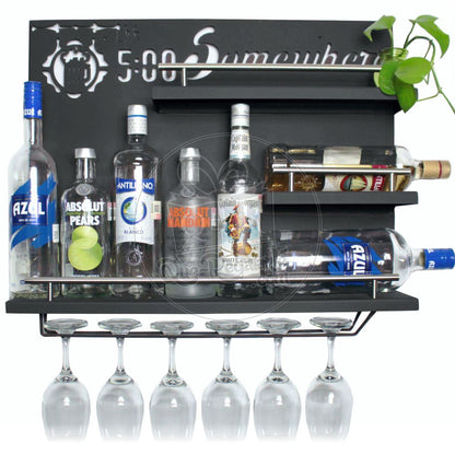 Bar Cantina Moderna Repisa Cantinera Cava De Vinos Metalica