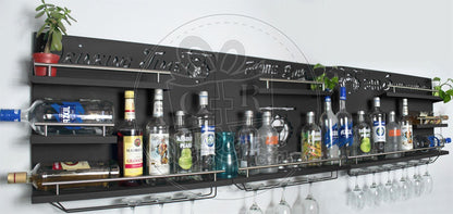 Cantina Led Bar Iluminacion Multicolor Cantinera Kit Tres Piezas Iluminadas