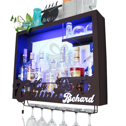 Cantina Moderna Minibar Leds Multicolor Rgb Metalica Porta Vinos
