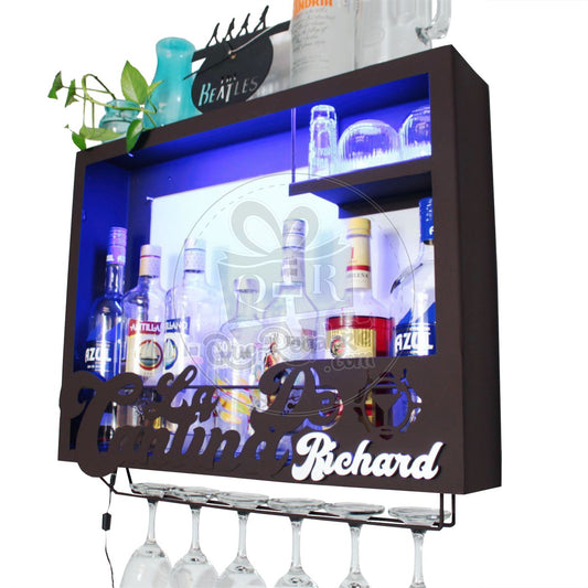 Cantina Moderna Minibar Leds Multicolor Rgb Metalica Porta Vinos