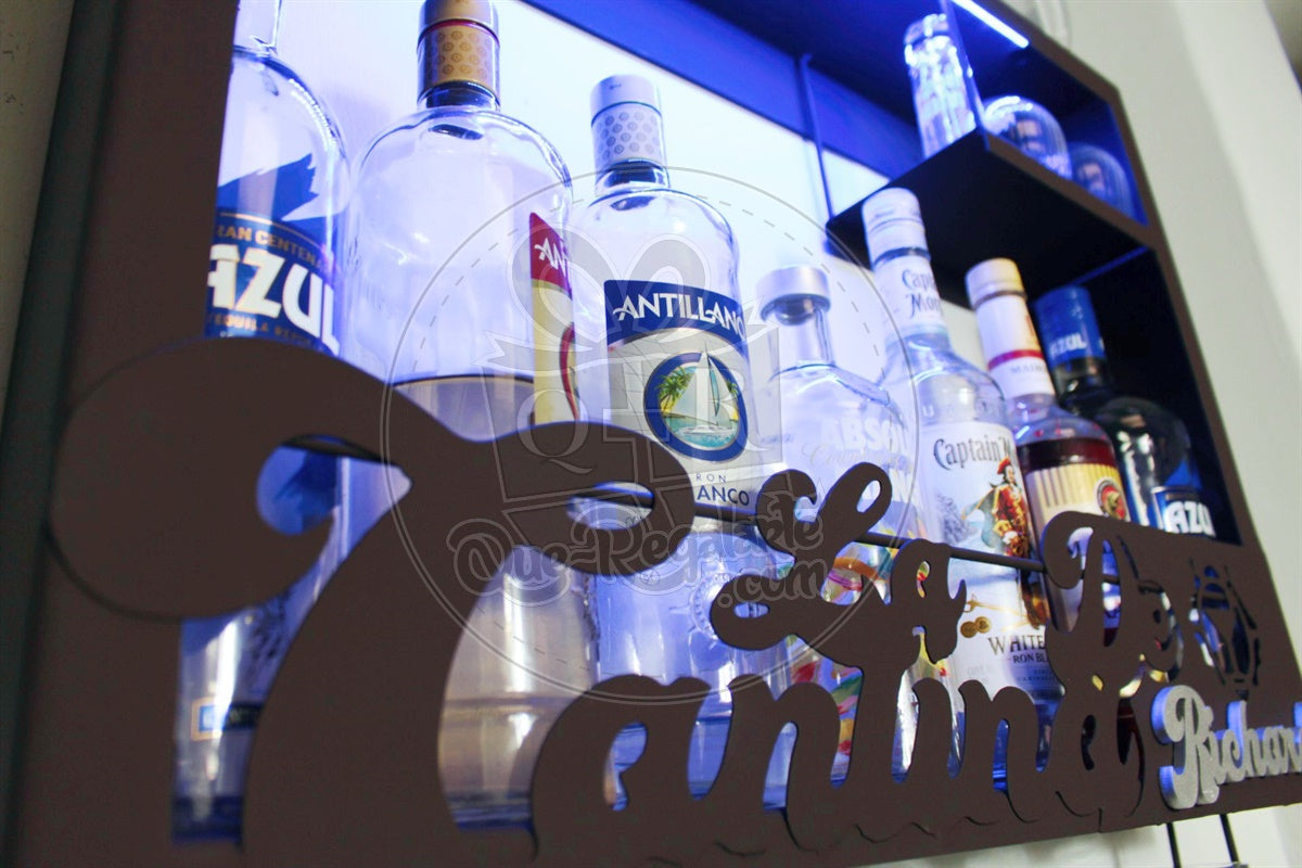 Cantina Moderna Minibar Leds Multicolor Rgb Metalica Porta Vinos