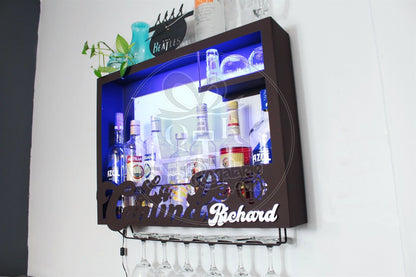 Cantina Moderna Minibar Leds Multicolor Rgb Metalica Porta Vinos