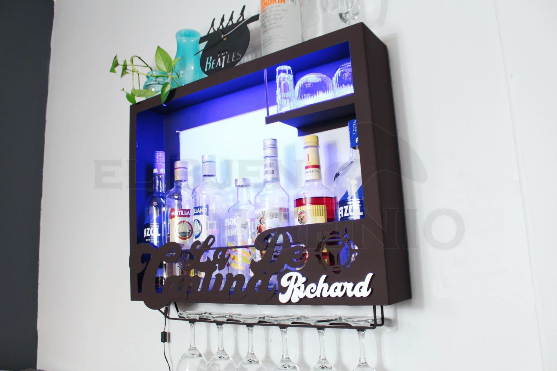 Cava Cantina Moderna Leds Porta Vinos Regalo Metalica