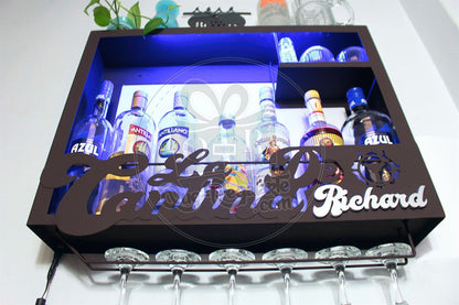 Cantina Moderna Minibar Leds Multicolor Rgb Metalica Porta Vinos