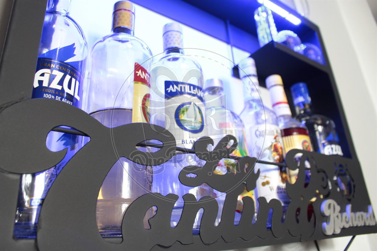 Cava Cantina Moderna Leds Porta Vinos Regalo Metalica