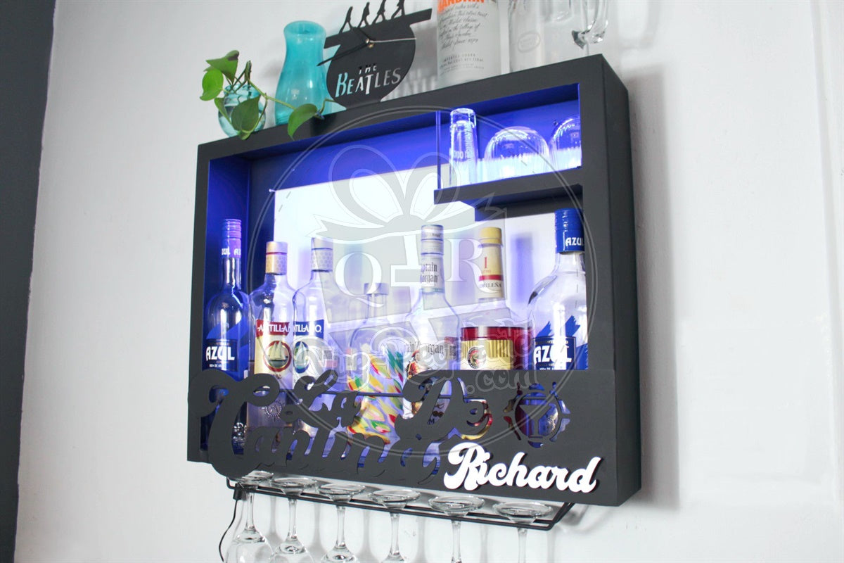 Cava Cantina Moderna Leds Porta Vinos Regalo Metalica