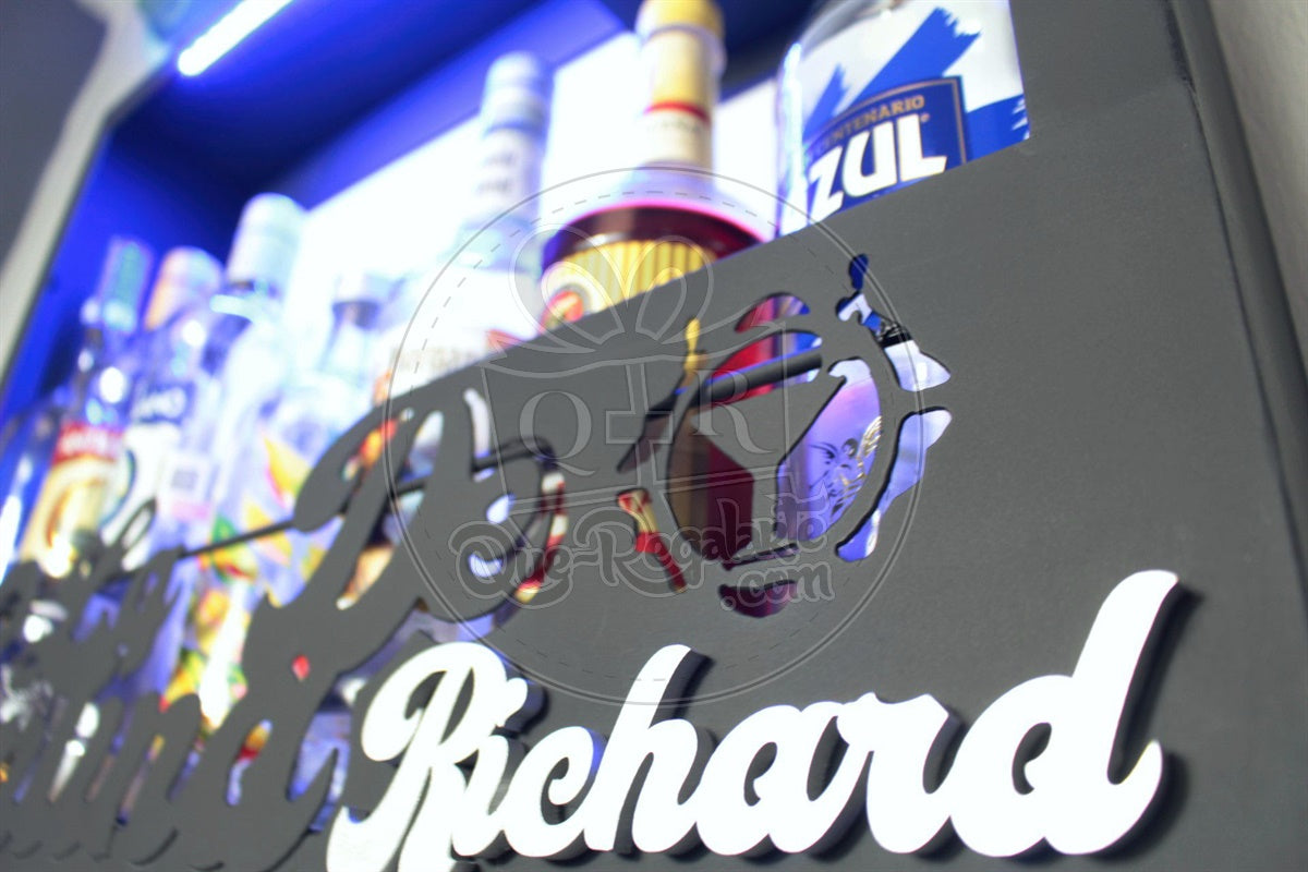 Cava Cantina Moderna Leds Porta Vinos Regalo Metalica