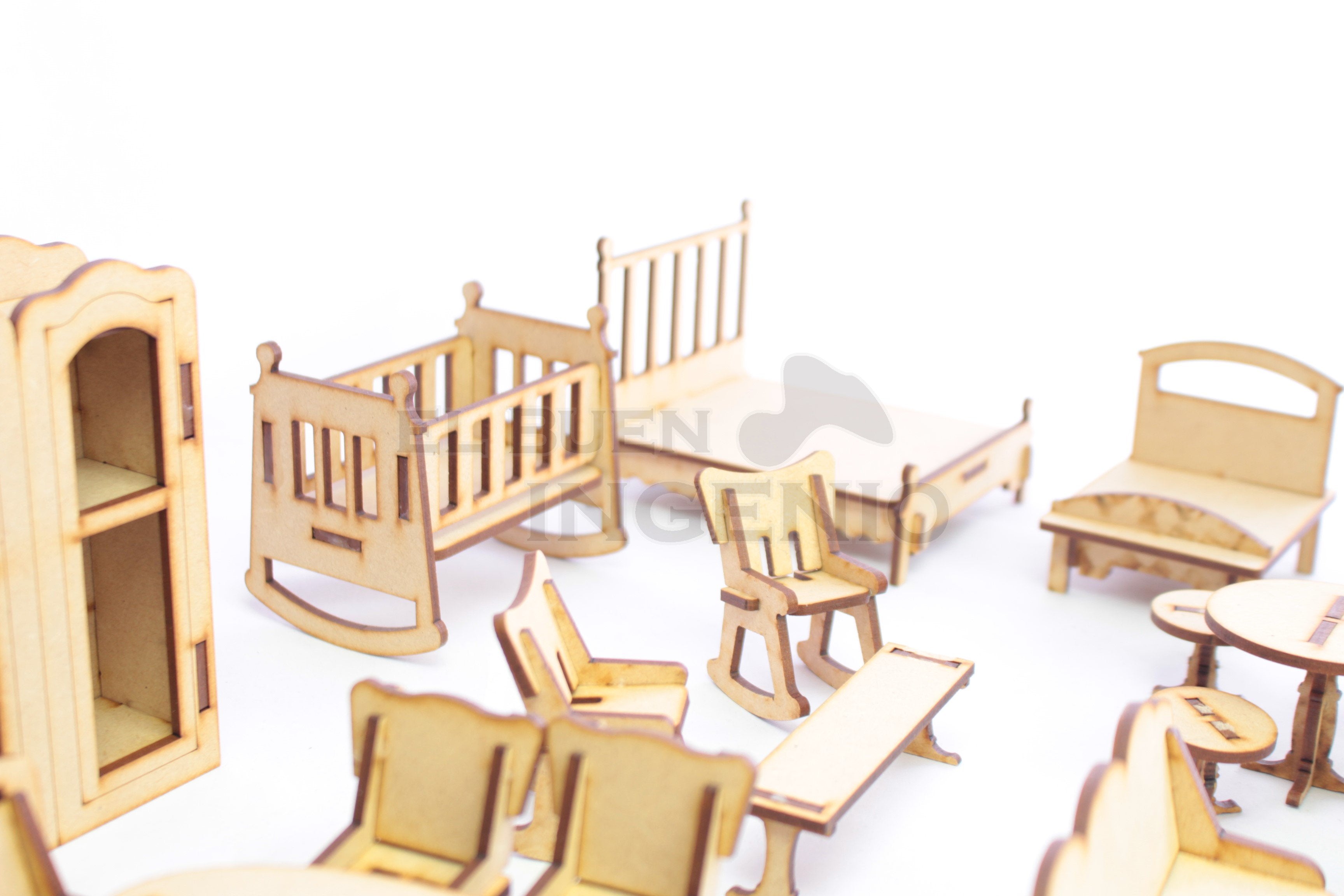 Set de muebles muñecas Polly 40 piezas