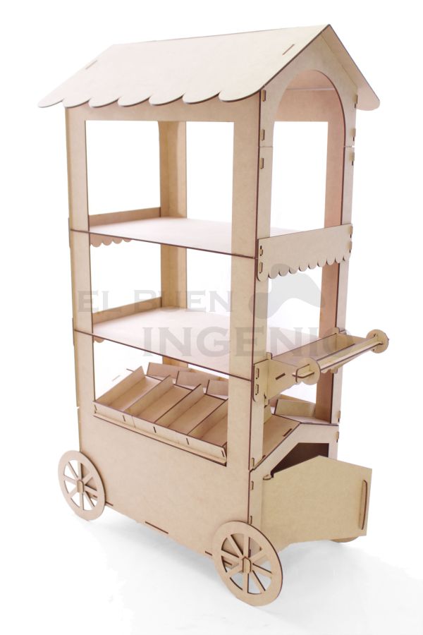 Carrito para mesa de dulces a escala 1:2