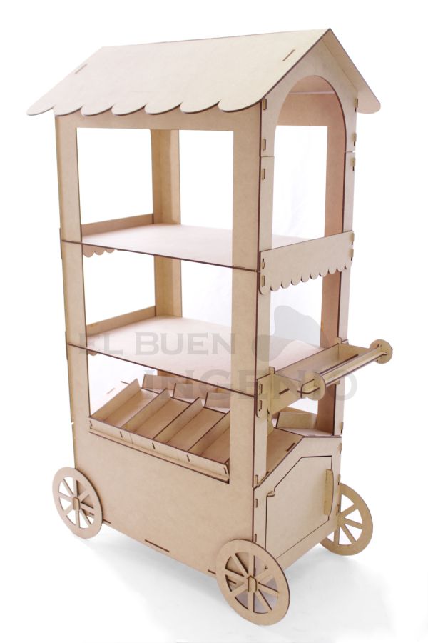 Carrito para mesa de dulces a escala 1:2