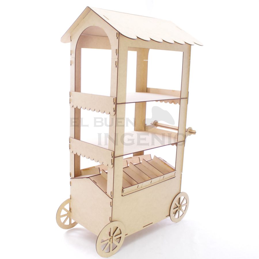 Carrito para mesa de dulces a escala 1:2