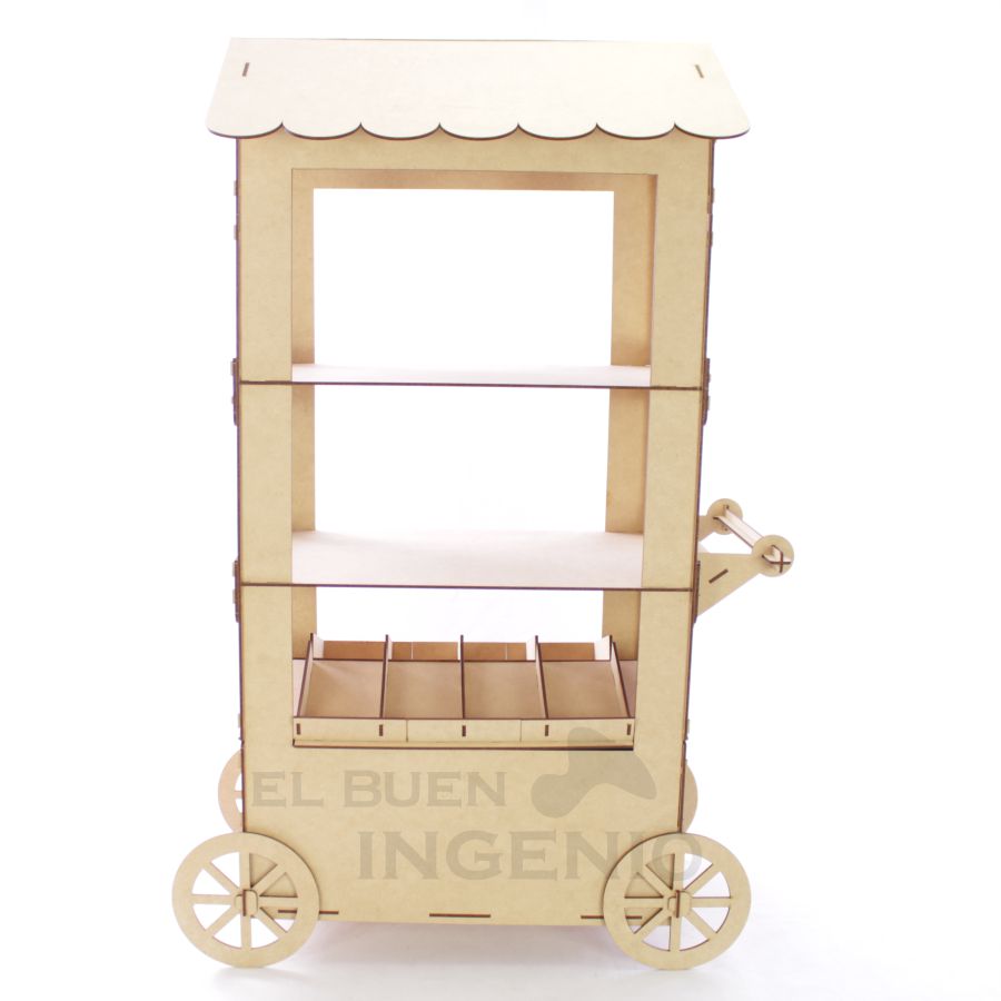 Carrito para mesa de dulces a escala 1:2